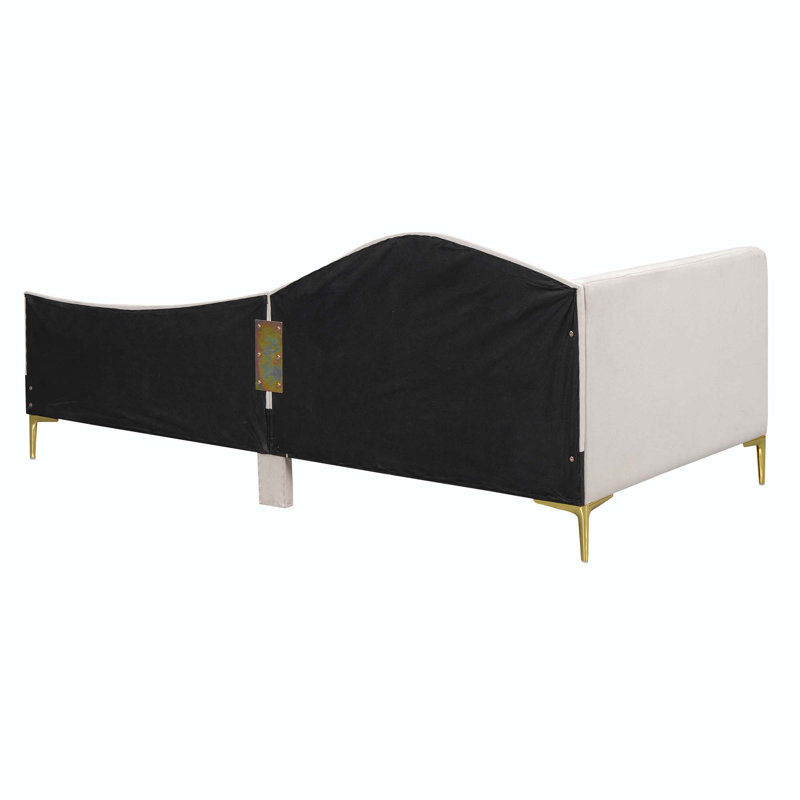 Ruthlene Upholstered Daybed Bed, Beige, Twin