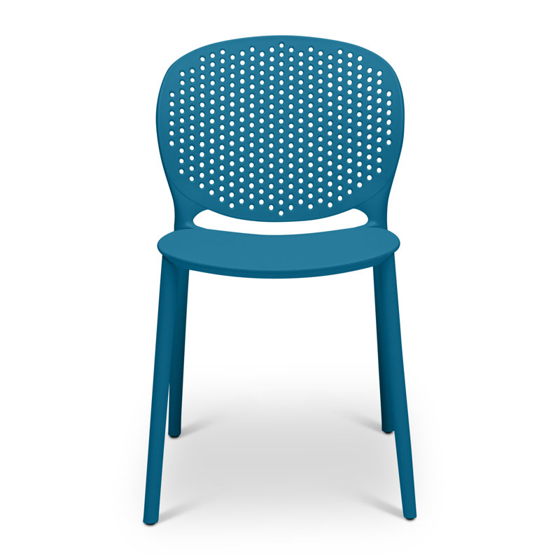 Bailey Stacking Patio Dining Chair, Navy Green