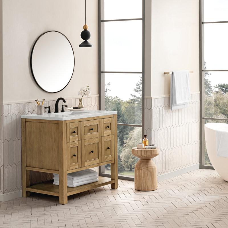 Breckenridge 36'' W Single Vanity, Lime Delight, Light Natural Oak, 8" Widespread