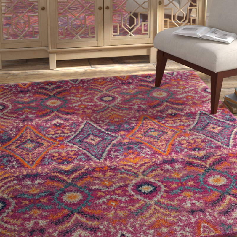 Tapis fuchsia Christa, Rectangle 8 pi x 10 pi