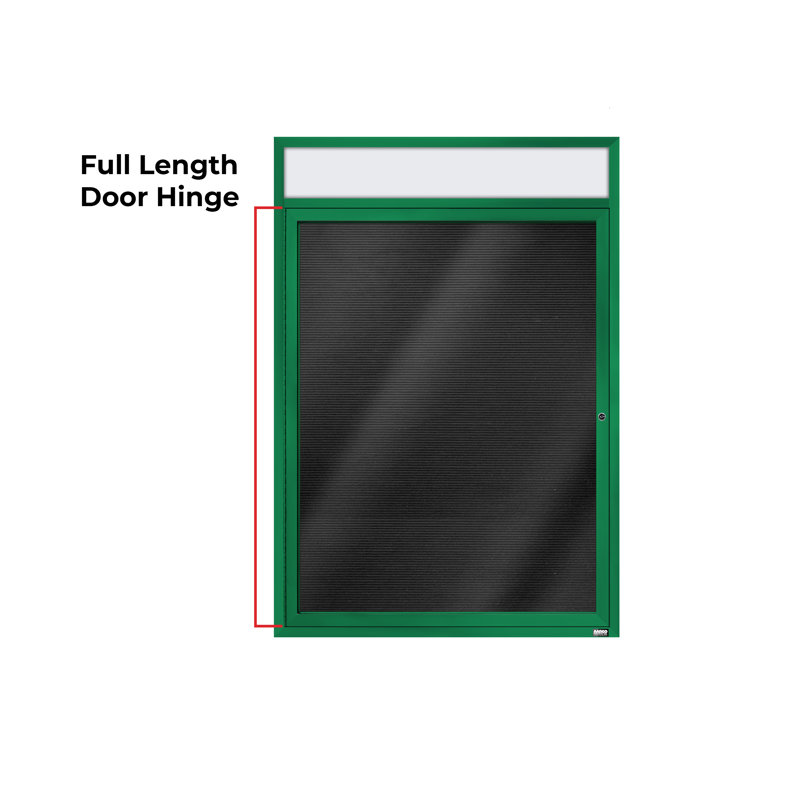 Carte à fixation murale délimitée directory cabinet, Vert thermolaqué, Un, H 48 po x l 36 po