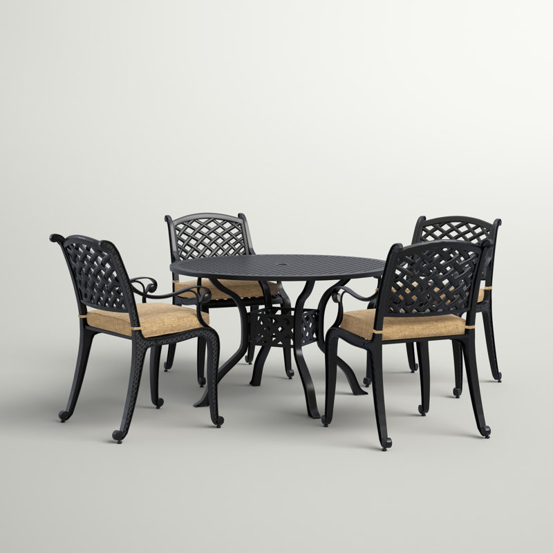 Frazee 5 Piece Dining Set, Khaki