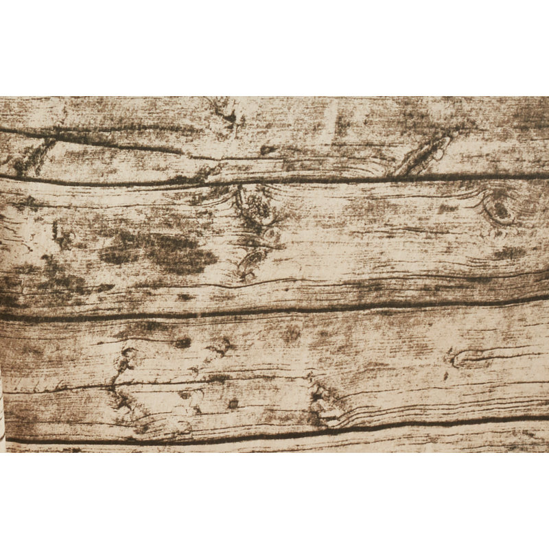 Natural Wood Print Cotton Polyester Pillow Cover 13" x 20"