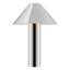 Cheri 20.5 Inch Chrome/White Metal Table Lamp-546003216