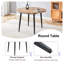Ensemble de table de salle à manger moderne extensible avec 4 chaises en polyuréthane gris clair - meubles de cuisine convertibles ronds à ovales-289558452-289558455