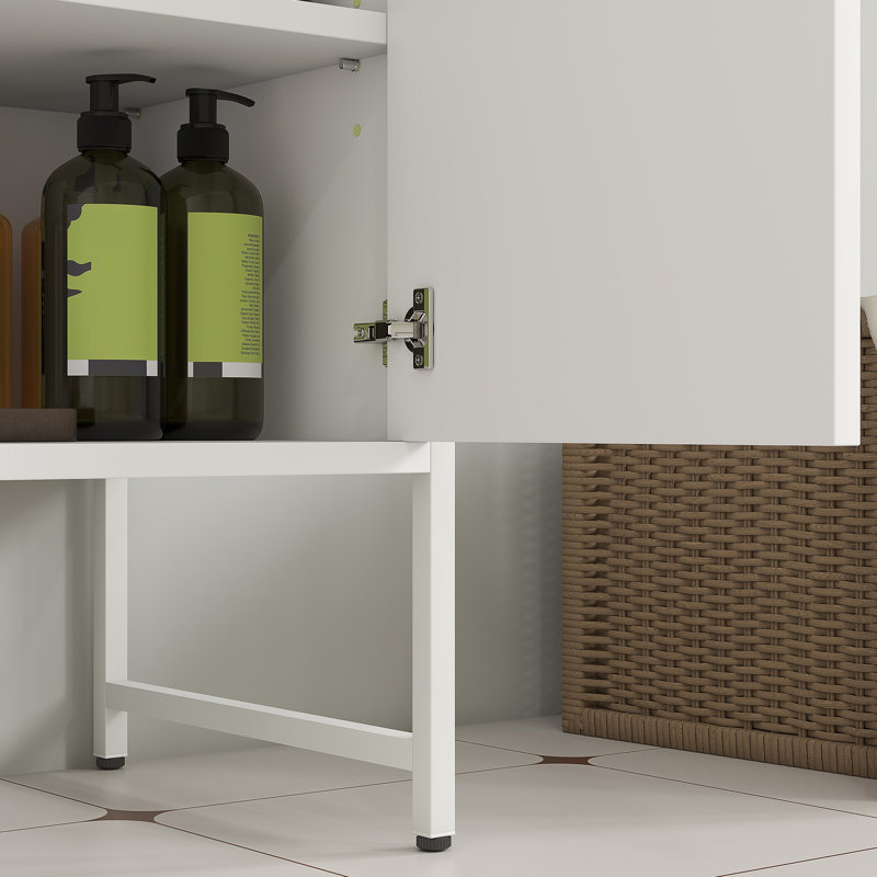 Manufactured Wood,Steel Freestanding Under Sink Cabinet