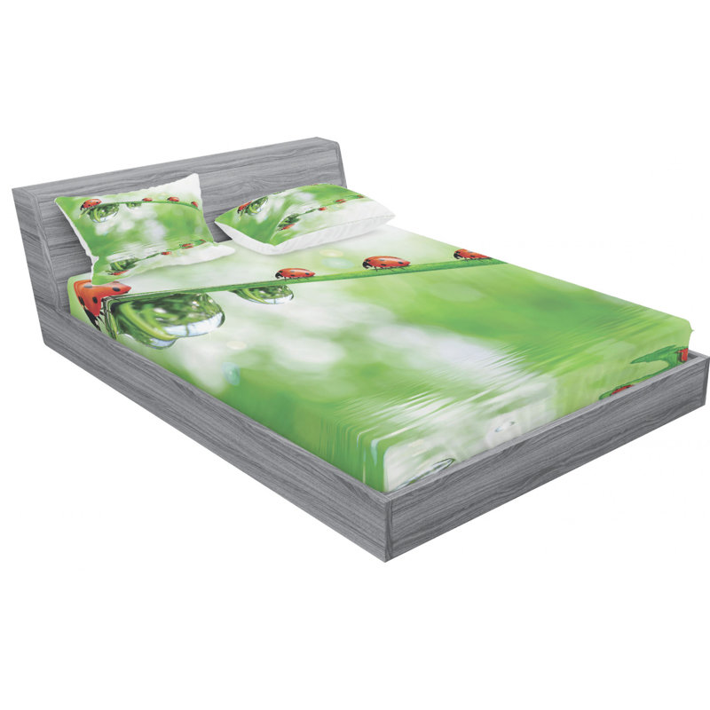 Microfiber Sheet Set, Queen Sheet Set with Fitted Sheet