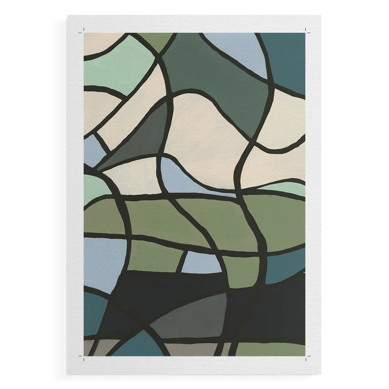 Vitrail multicolore II - impression sur toile seulement - non encadrée, H 18 po x l 12 po