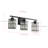 3-lamp matte black adjustable iron crystal Vanity Light