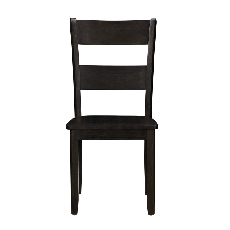 2 chaises d'appoint en noyer vieilli, dossier sans accoudoirs en bois à haut dossier pour la salle à manger, dossier plein, assise épaisse de 18 mm, pieds fuselés, limite de poids de 220 lb, profondeur de siège de 16 po, hauteur de 18 po, 2 sièges de salle à manger, chaises, capacité,