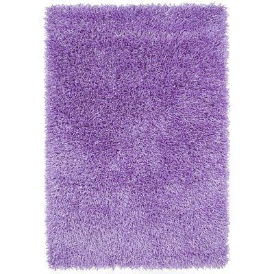 Hand Loomed Modern Area Rug in Purple