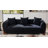  87" Upholstered Sherpa Boucle Sofa With Ottoman - Modern Couch Set with Solid Wood Legs-1374883078