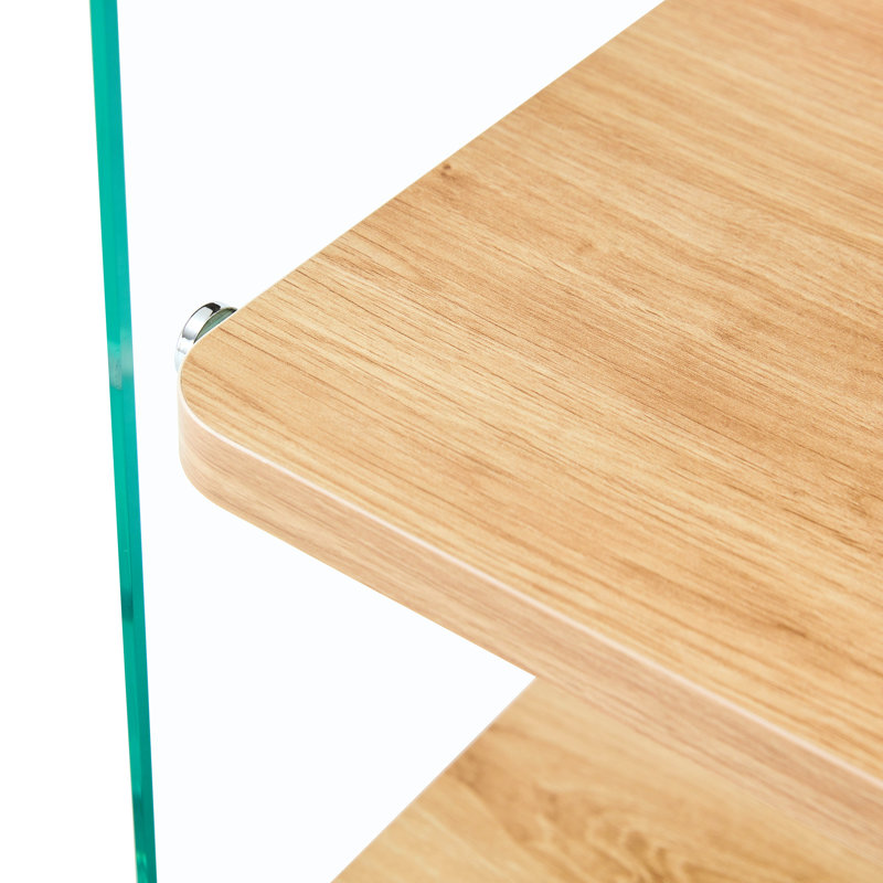Unité de rangement à trois couches avec portes en verre