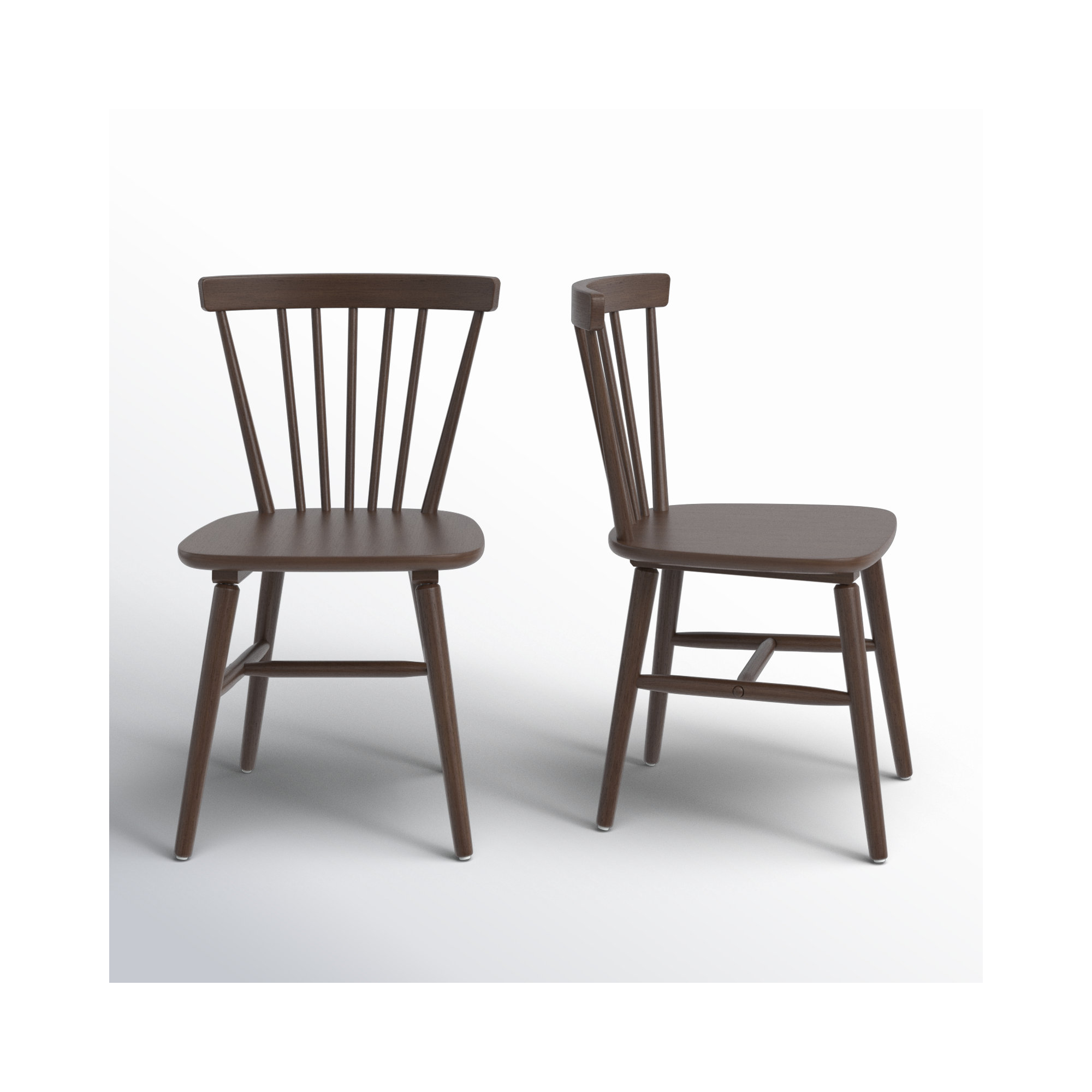 Antoya Solid Wood Dining Chair, Dark Walnut