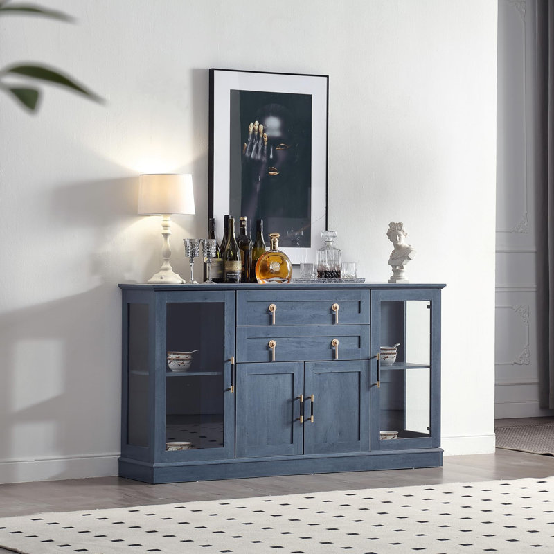 Buffet moderne 58,2 po, Bleu décent