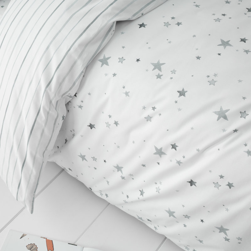 Stars 100% Cotton Duvet Cover Set with Pillowcases, Junior Duvet Cover + 1 Standard Pillowcase