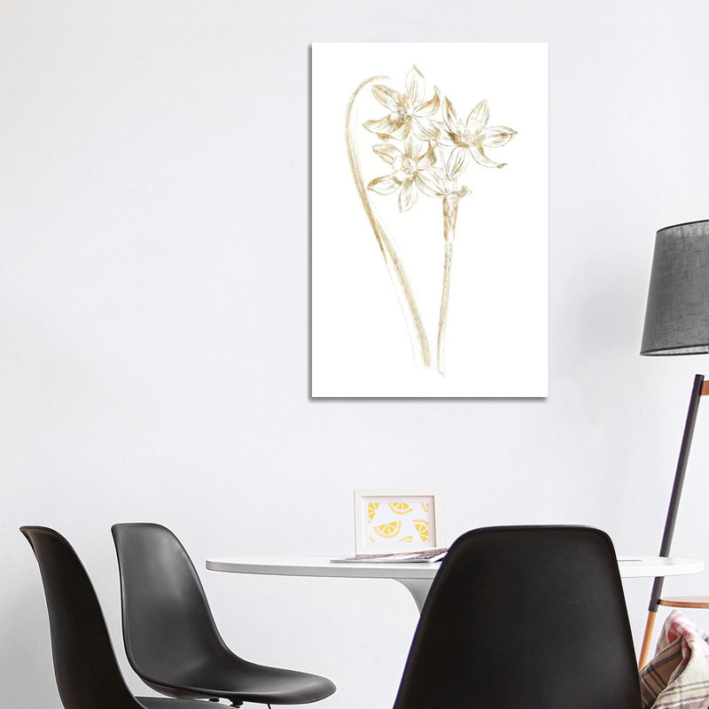 Gilded Botanical IV by Wild Apple Portfolio - Wrapped Canvas Painting, 101.6 cm H x 66.04 cm W x 3.175 cm D