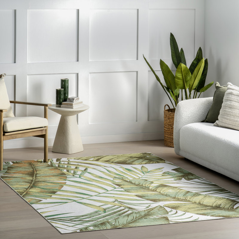 Claye Graphic Machine Washable Area Rug, Rectangle 6' x 9'