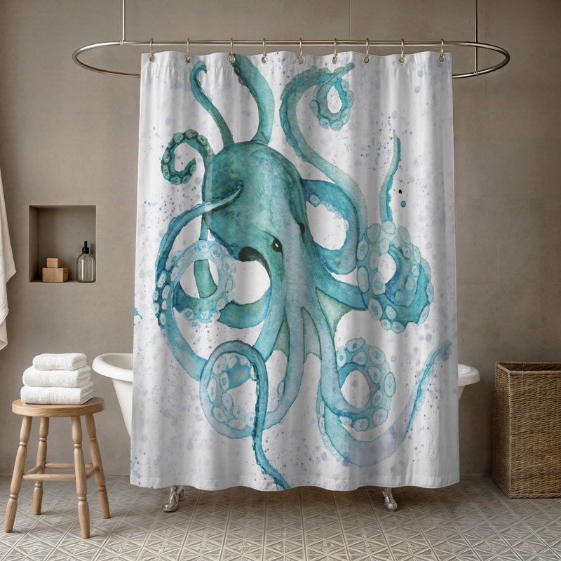 Palmyra Shower Curtain, Teal