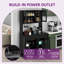 Armoire de cuisine de 71 po de hauteur avec prise de courant et support pour micro-ondes Latitude Run®-113431186