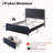  Maud Modern Queen Size Bed Frame with 50" Tall Headboard, Wood Platform Bed Frame with 18.86" Tall Curve Design Decoration Footboard & 2 Large Storage Drawers, No Box Spring Needed-925728189-925728191