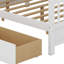Lit en bois avec tiroirs et tablette de rangement-313605934-313605921