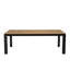 Eliass 220 cm Extendable Oak Rectangular Wood Top Dining Table with Iron Base