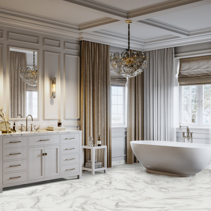 Tropez 12 in. x 24 in. 5mm 12mil Waterproof Rigid Core Luxury Vinyl Tile Flooring, Aurous