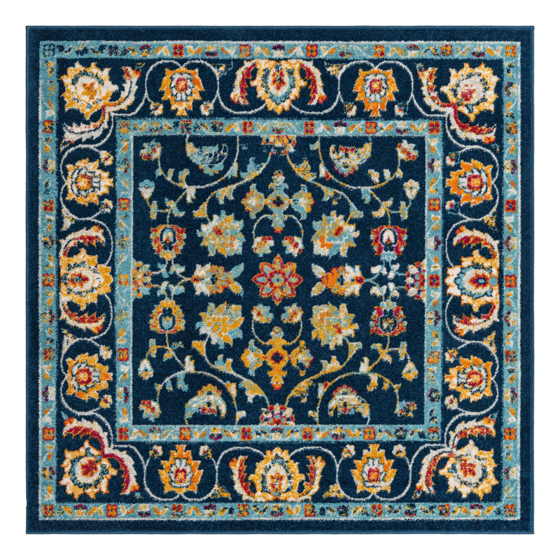 Arenas Floral Indoor Rug, Square 6'