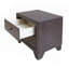 Table de chevet à finition espresso pour chambre à coucher et salon
