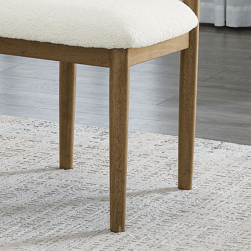 Ensemble de 2 chaises d'appoint Darla en chêne sherpa beige
