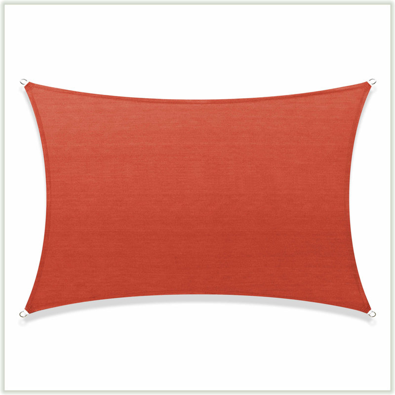 Colourtree Sun Shade Sail Rectangle Canopy Fabric Cloth Screen, Water Permeable & UV Block UPF50, Red, 10 ft. x 20 ft.