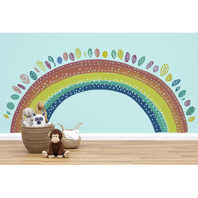 Boho Rainbow Wall Decal, Colorful Rainbow Wall Sticker, Kids Room Wall Art, Nursery Playroom Decor, Bohemian Rainbow Kids Wall Decor 416GM