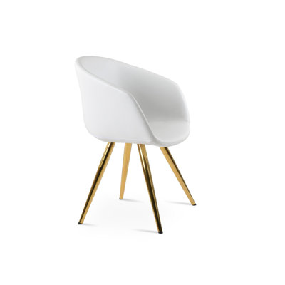 16'' H Faux Leather Upholstered Armchair