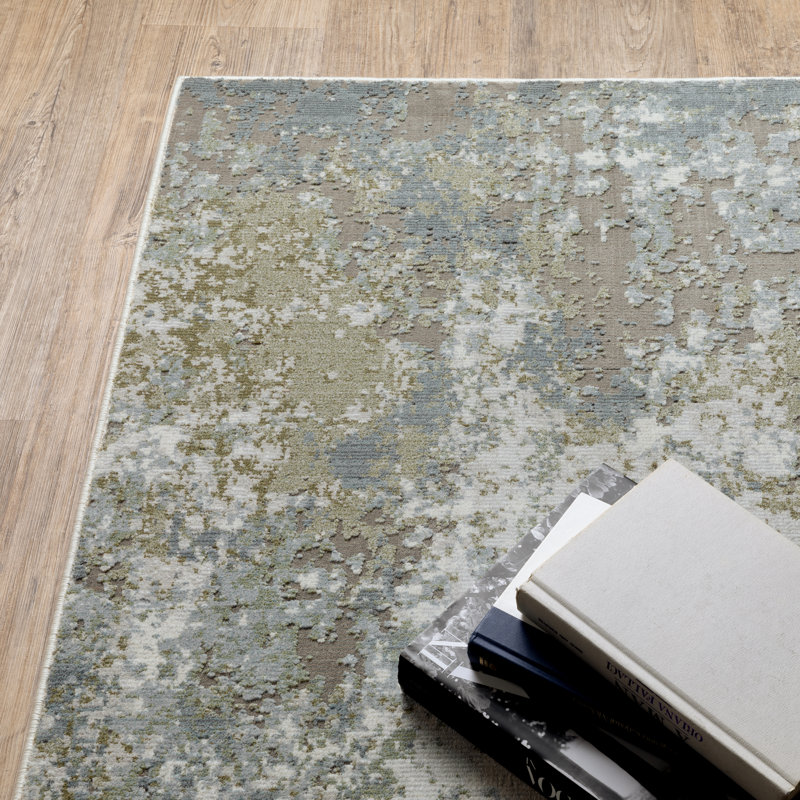 Steelside™ Belinda Blue/ Green Rug | Wayfair