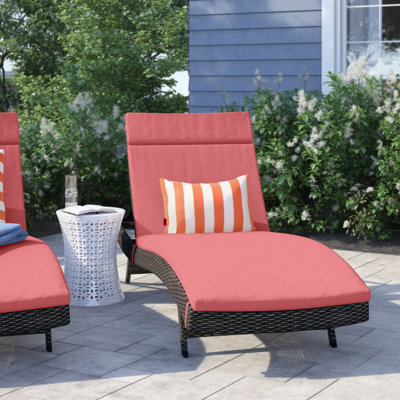 Billur 79" Long Reclining Single Chaise with Cushion