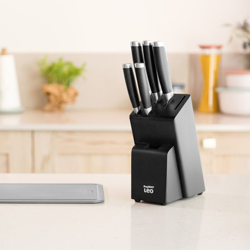BergHOFF BergHOFF Graphite Stainless Steel 6Pc Knife Block Set