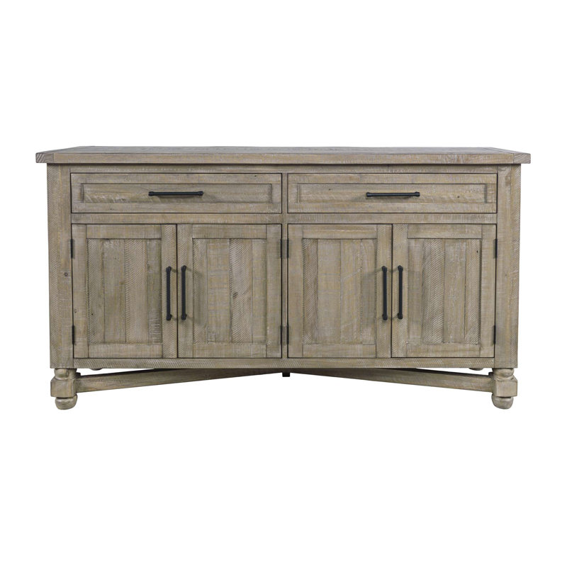 Buffet rustique de style ferme Slater Works de 66 pouces avec 2 tiroirs et 4 portes