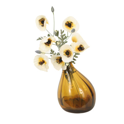 Coquelicots dans un vase ambre