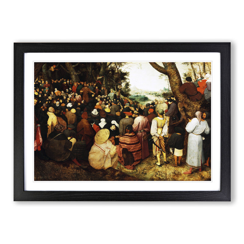 The Sermon of Saint John the Baptist by Pieter Bruegel the Elder - Picture Frame Painting, Black Framed