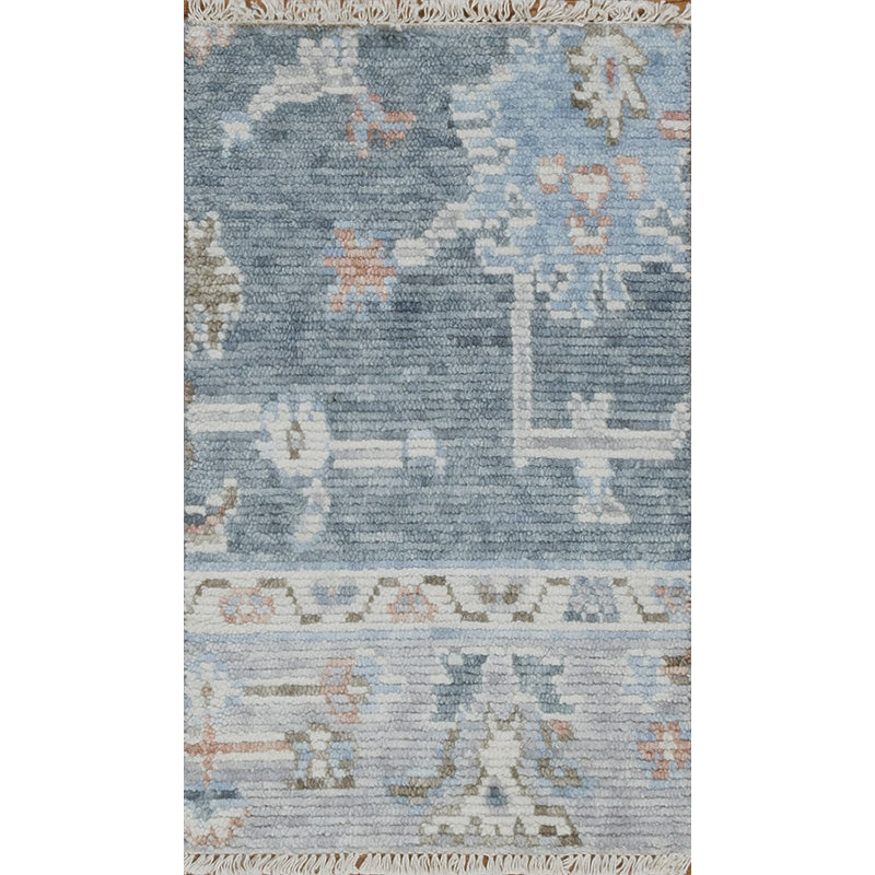 Cascade Hand Knotted Wool Area Rug in Gray, Sample 2' x 3'