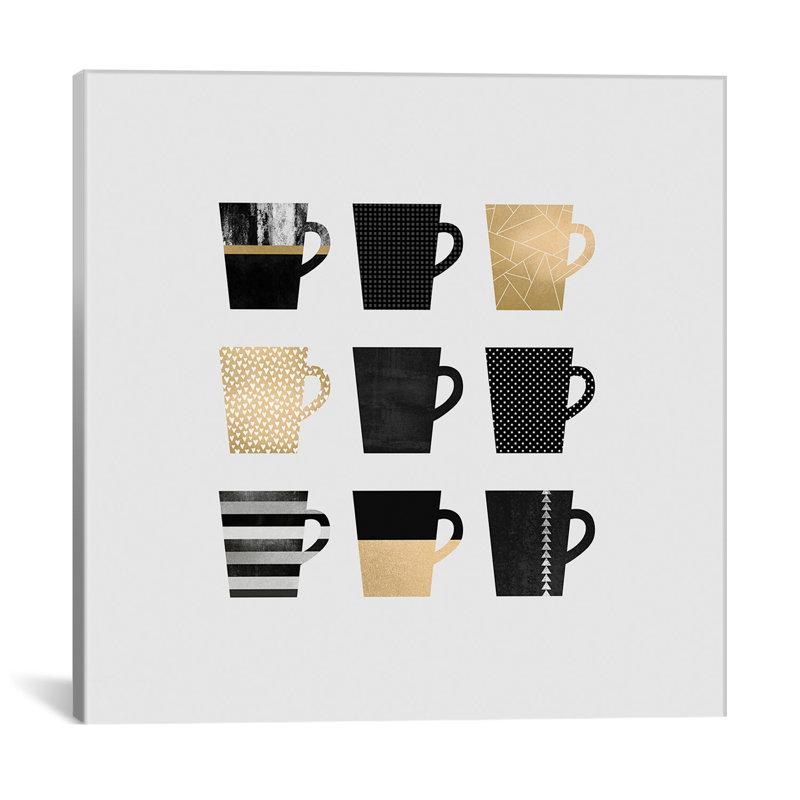 « coffee tasses », impression sur toile tendue, H 18 po x l 18 po x P 1,5 po