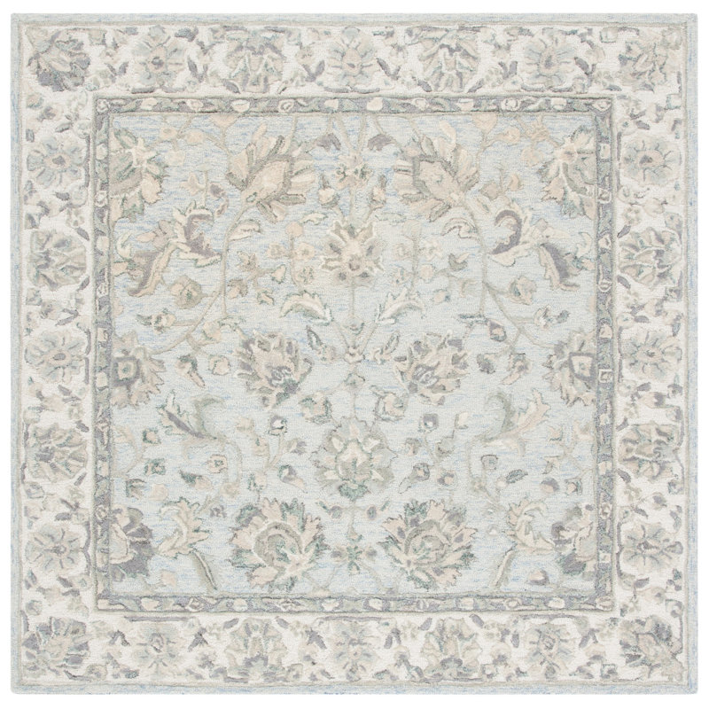 Trebino Hand Tufted Wool Oriental Rug, Square 6'