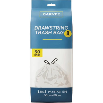 Grands sacs poubelle 30 L (8 gallons), 100 unités (2 rouleaux)