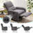 Swivel Rocking Chair Recliner Chair Massage, Upholstered Modern Glider with High Back-1214750083