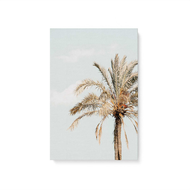 Impression sur toile Golden Palm View, H 18 po x l 12 po x P 1,25 po, Toile tendue