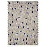 Tanzanite Cowhide Geometric Area Rug