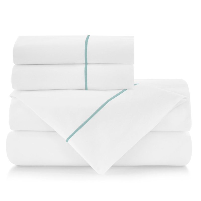 Boutique 200 100% Cotton Sheet Set, Queen Sheet Set with 2 Pillowcases, Platinum