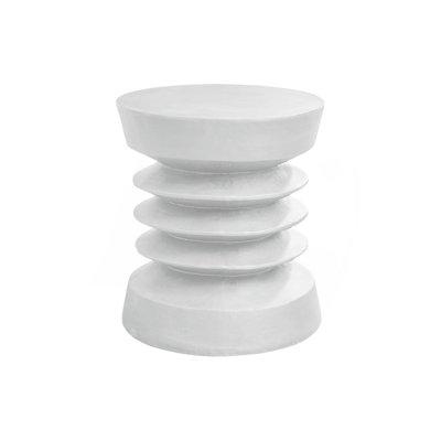 Accent Table, 25"H, Indoor Or Outdoor, Side Table, End, Bedroom, Living Room, Nightstand, Round, White, Contemporary, Modern