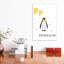 Alphabet Flash Cardes P - impression d'art graphique-52837107-52837109-52837111
